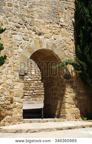Ubeda, Spain - July 28, 2008 - View Of The Stone Granada Gate (puerta De Granada), Ubeda, Andalucia,