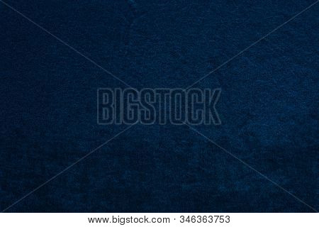Top View Of Blue Velour Textured Background
