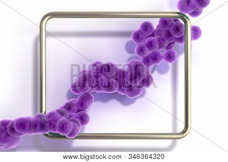 Abstract Light Color Frame As Background With Soft Color Balls 3d Render Image