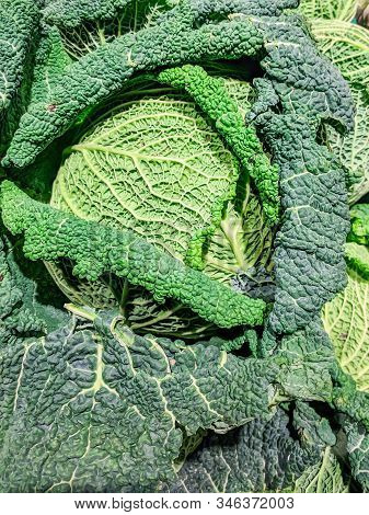 Healthy Green And Leafy Kale Made Organic In A Grocery Store Market For Sale As A Part Of A Healthy
