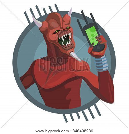 Alien Red Three Horns Calls To Your Mobile Phone Make A Screensaver On Your Phone That Calls You For