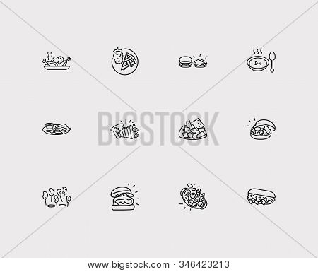 America Icons Set. Idoha And America Icons With Minnesota, Pennsylvania And Oregon. Set Of Bakery Fo