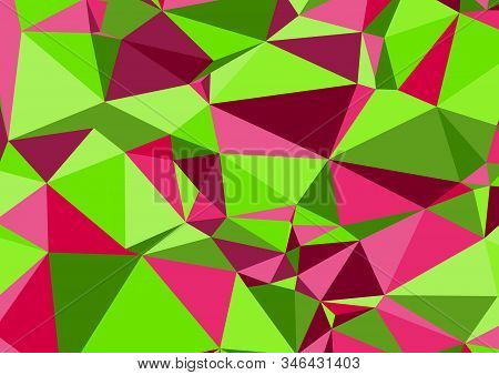 Abstract Contrasting Colors Triangle Background. Low Poly Style.vector Illustration.