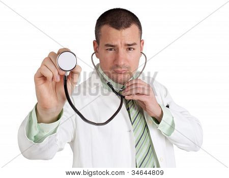 Doctor Holding A stetoscopio.