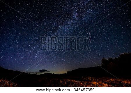 Night Sky In Albanian Nature Near Fushe Stude, Albania