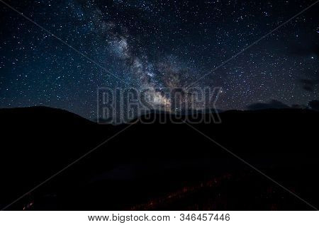 Night Sky In Albanian Nature Near Fushe Stude, Albania