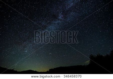 Night Sky In Albanian Nature Near Fushe Stude, Albania