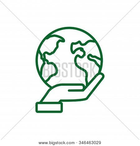 World Sphere Over Hand Design, Planet Continent Earth Globe Ocen Sea Universe Science And Map Theme 