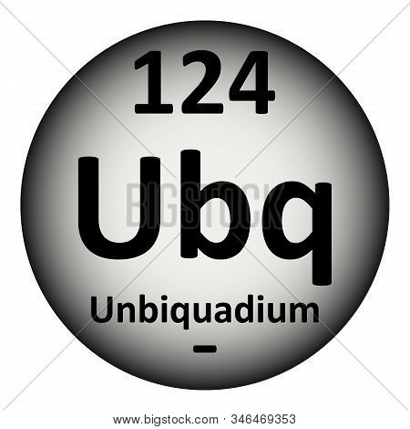 Periodic Table Element Unbiquadium Icon. Vector Illustration.