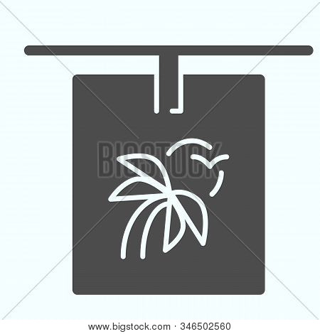 Hanging Photo Solid Icon. Clipping Photo Vector Illustration Isolated On White. Photo Of Flower Glyp