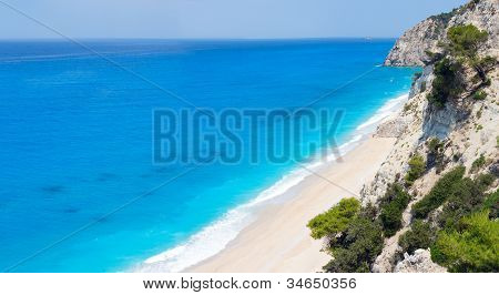 Hvid Egremni Beach (lefkada, Grækenland)