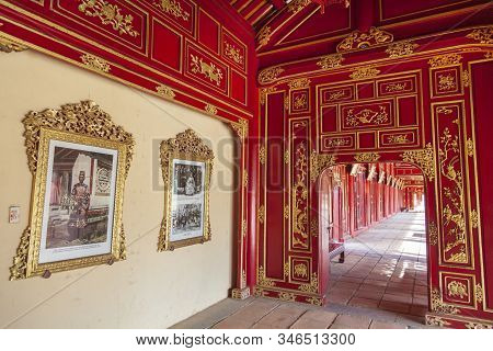 Hue, Vietnam- 2019-06-26: Temple Of Generations In The Hue Citadel. Imperial Citadel Thang Long, Vie
