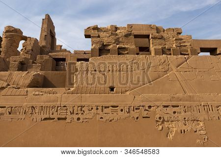 Ancient Ruins Of The Karnak Temple In Luxor (thebes), Egypt. The Largest Temple Complex Of Antiquity