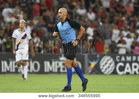 Rio, Brazil - January 22, 2020: Grazianni Maciel Rocha Referee In Match Between Vasco And Flamengo B