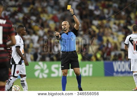 Rio, Brazil - January 22, 2020: Grazianni Maciel Rocha Referee In Match Between Vasco And Flamengo B