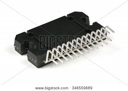 New Microchip Low Frequency Amplifier Ulf Isolated On A White Background. High Resolution Photo. Ful