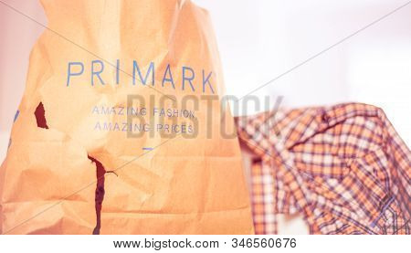 Stirling/scotland - 7 July 2019: Primark Paper Bag
