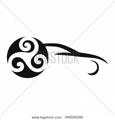 Riple Spiral, Ancient Celtic Symbol As A Part Of Abstract Car, Vector Graphic Design Element