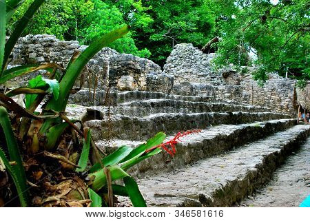 Cobá Is An Archaeological Site Of Pre-columbian Mayan Culture, Located In Southeastern Mexico, In Th