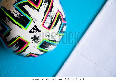 Madrid, Spain, January. 20. 2020: Adidas Uniforia, Official Euro 2020 Tournament Ball