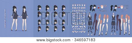 Anime Manga Girl Business Woman For Animation