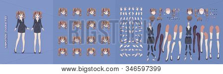 Anime Manga Girl Business Woman For Animation