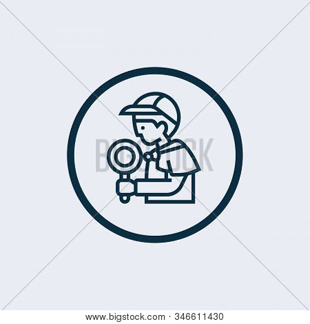 Detective Icon Vector From Detective Collection. Thin Line Detective Outline Icon Vector Illustratio