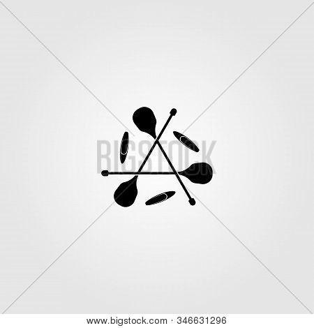 Paddle Vector Silhouette Triangle Shape Illustration Design