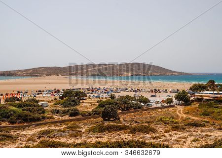 Greece. Rhodes. Prassonisi , The Kiss Of Two Seas. Good Place For Kite Surfing, Windsurfing, Aegean 