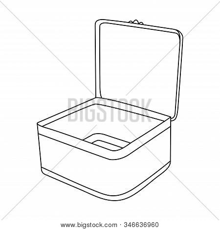 Linear Lunch Box Icon From Education Outline Collection. Thin Line Lunch Box Icon Vector Isolated On