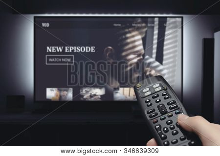 Vod Service On Television. Tv Streaming Concept