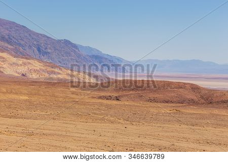 View Of Artist Palette In Death Valley From Artist Drive In California. Usa. The Hottest Places In T