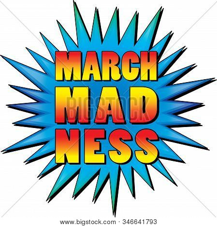 Colorful March Madness Starburst Brightly Colored Graphic