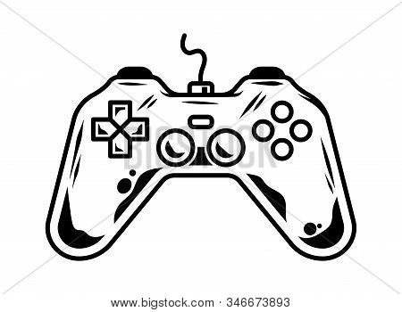 Icon Of Gamepad For Play Arcade Video Game For Gamer Custom Design Vector Cartoon Illustration With 