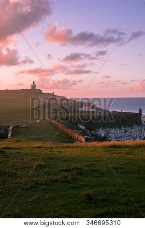 San Juan, Puerto Rico - Oct. 31, 2019: Castillo San Cristóbal Is A Fortress Built By Spain To Protec