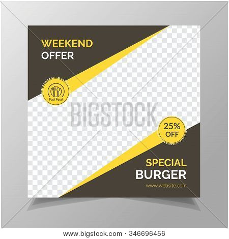 Food Social Media Web Banner Design Template