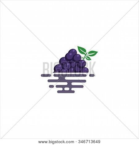 Grapes Fruit Logo Icon Design Vector Stock Template
