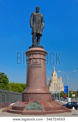 Statue of Stolypin near White House - Moscow Russia