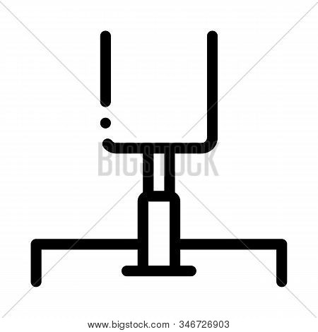 Rugby Gate Icon Vector. Outline Rugby Gate Sign. Isolated Contour Symbol Illustration