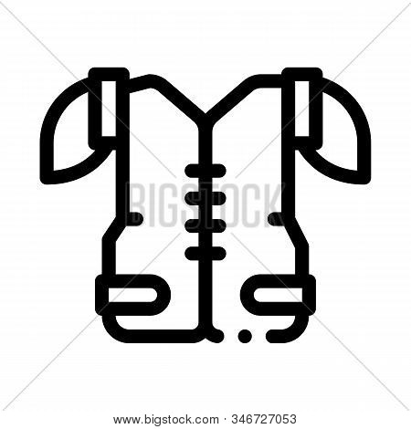 Protective Corset Vest Icon Vector. Outline Protective Corset Vest Sign. Isolated Contour Symbol Ill