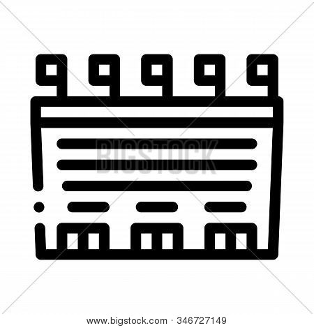Game Fields Top View Icon Vector. Outline Game Fields Top View Sign. Isolated Contour Symbol Illustr