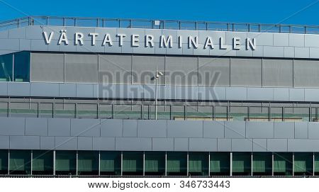 22 April 2019, Stockholm, Sweden. Passenger Terminal In The Port Vartahamnen In Stockholm.