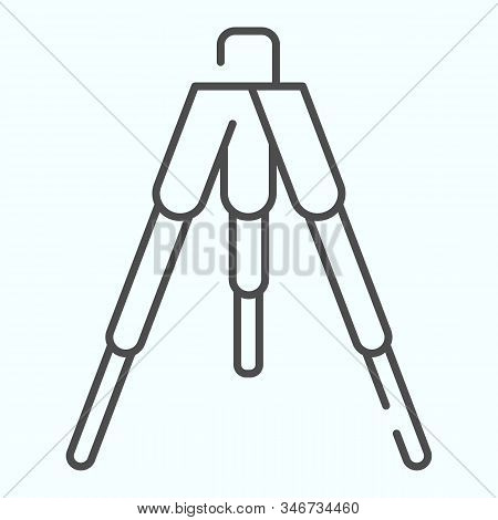 Tripod Thin Line Icon. Tripod Without Camera Vector Illustration Isolated On White. Camera Tripod Ou