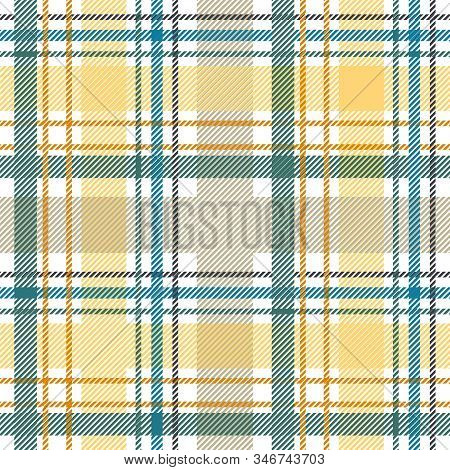 Template For Plaids, Scarves Ond Other Clothes. Yellow, White, Green.