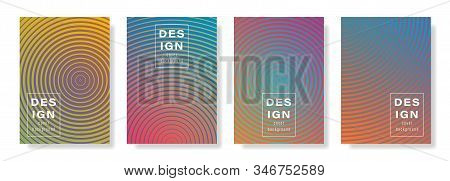 Abstract Background Flat Circles Set