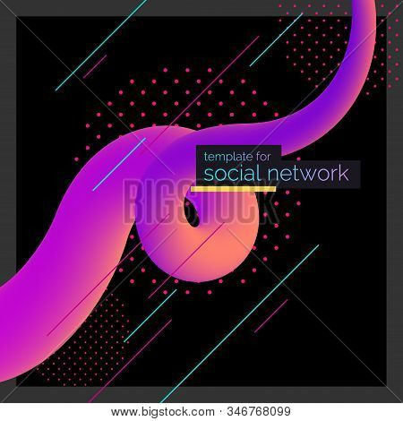 Trendy Abstract Background. Composition Of Amorphous Forms. Modern Vector Illustration