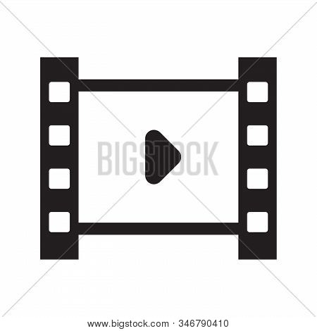 Play The Film Vector Icon , Lorem Ipsum Flat Design