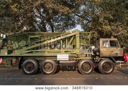 Kolkata, West Bengal, India - 23rd January 2018 : 30 M Mast With Bfsr (medium Range), On Display By 