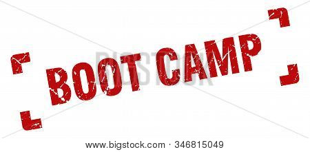 Boot Camp Stamp. Boot Camp Square Grunge Sign. Boot Camp