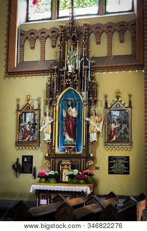 Tarnow, Subcarpathian Voivodeship, Poland - May 01, 2014: Interiors Of Holy Family Church